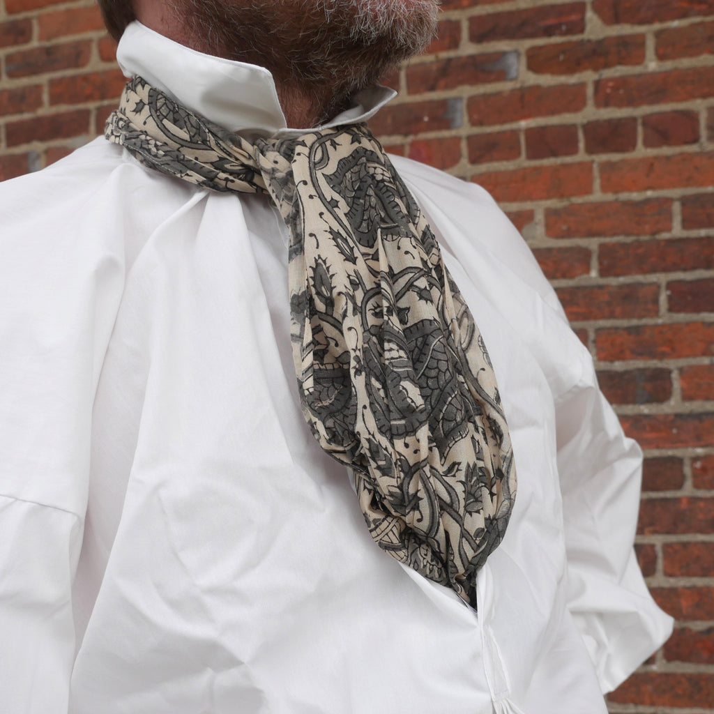 Block Printed Cotton Cravat - Two Color