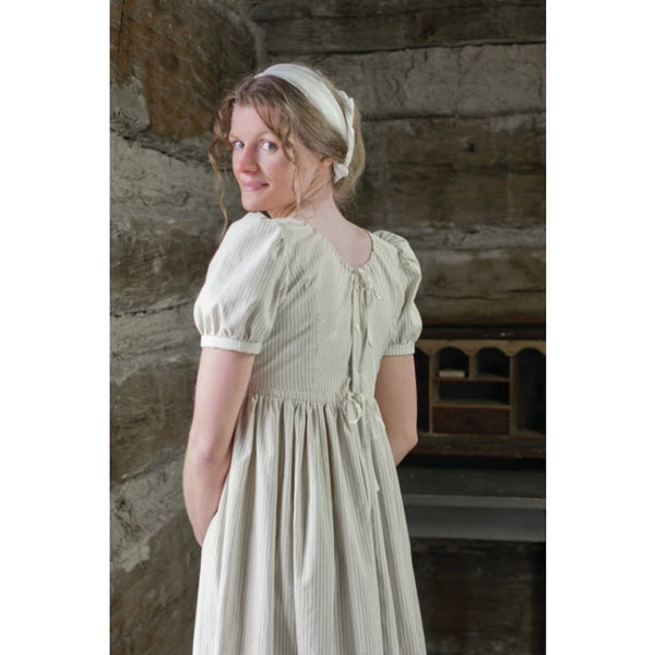 19th Century Empire Dress in Printed or Striped Cotton – Townsends