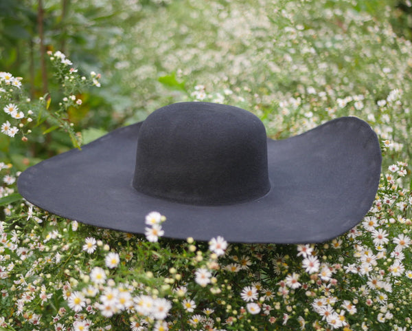 Black Wide-Brim Wool Felt hat Hat - Unbranded s-l400.jpg main image 4