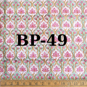Block Print Fabric by the Yard