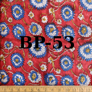 Block Print Fabric by the Yard