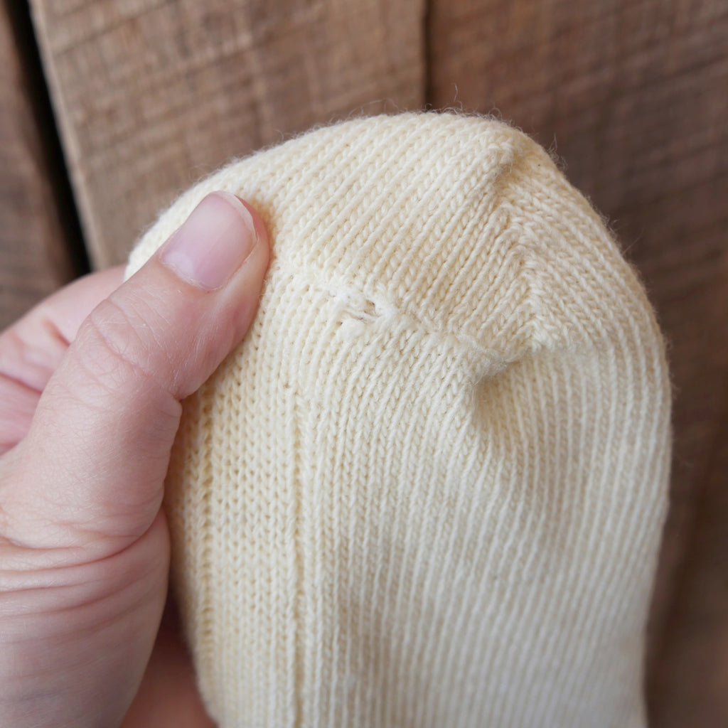 Cream Clocked Wool Stockings-Second