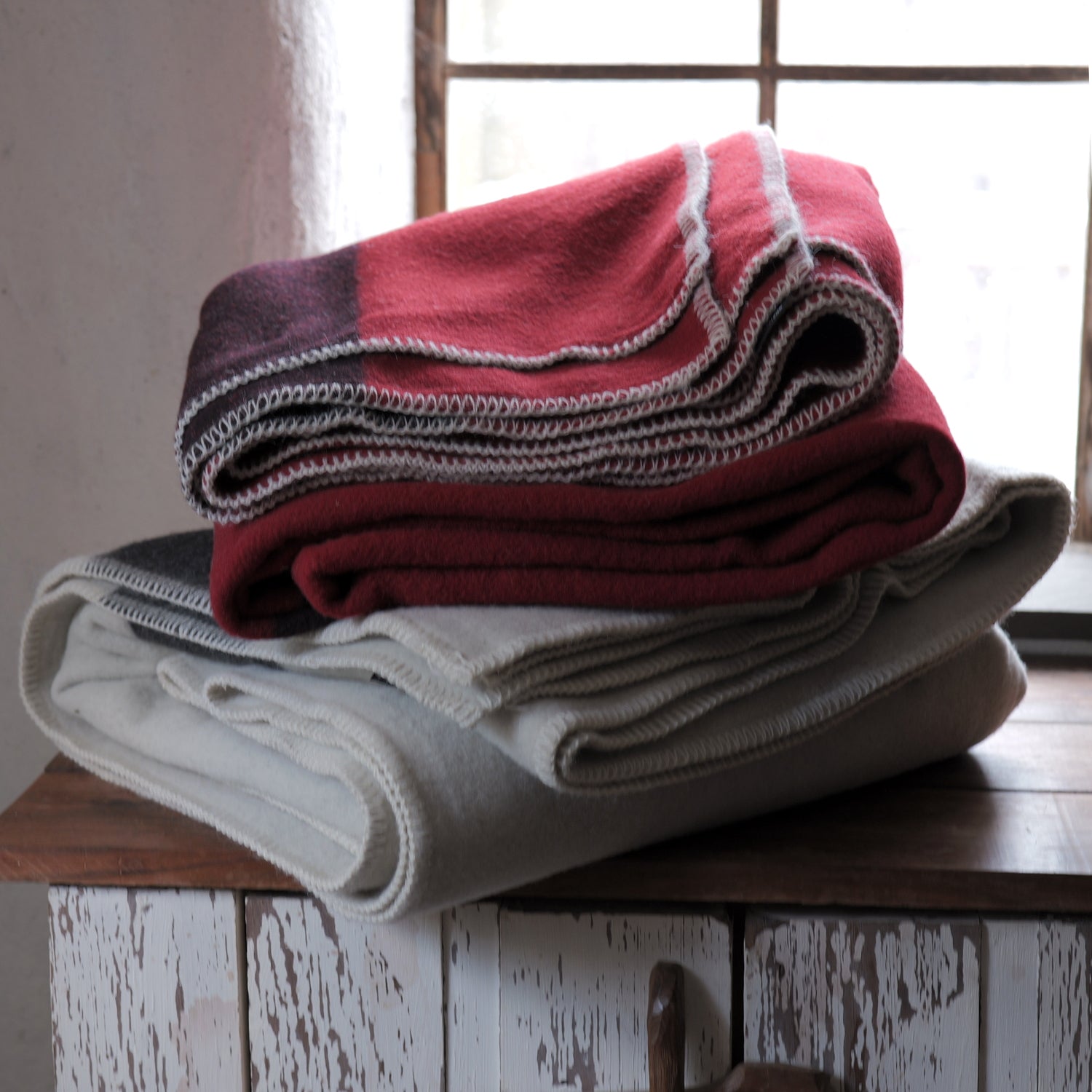 Rustic Wool Blankets Striped Wool Blanket – Townsends