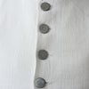 White Heavy Cotton Waistcoat - 1770's Style