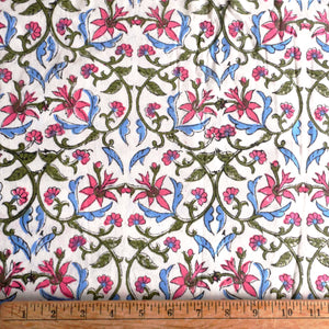 Block Print Fabric by the Yard