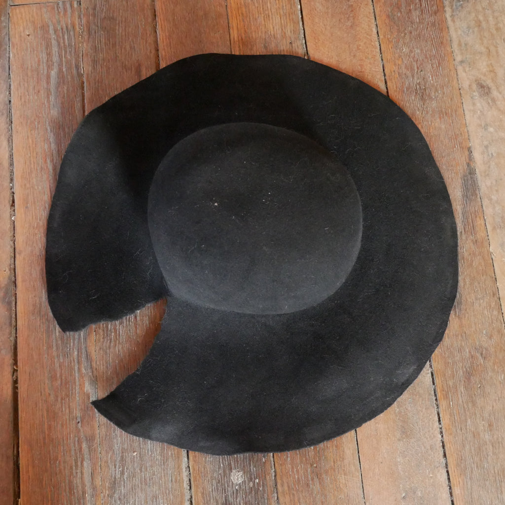 Black Unfinished Fur Felt Blanks - Seconds
