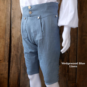 Fall Front Knee Breeches in Linen