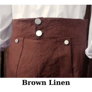 Fall Front Knee Breeches in Linen