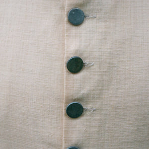 Lightweight Off White Cotton Waistcoat - 1770's Style