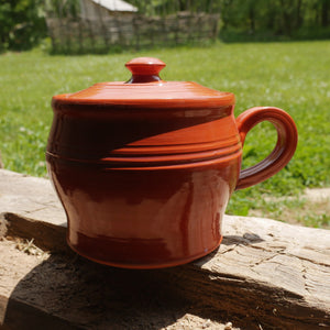 Redware Lidded Cooking Pot