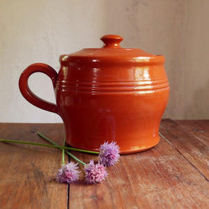 Redware Lidded Cooking Pot