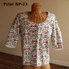 Ladies' Sleeved Bodice - Printed Cotton