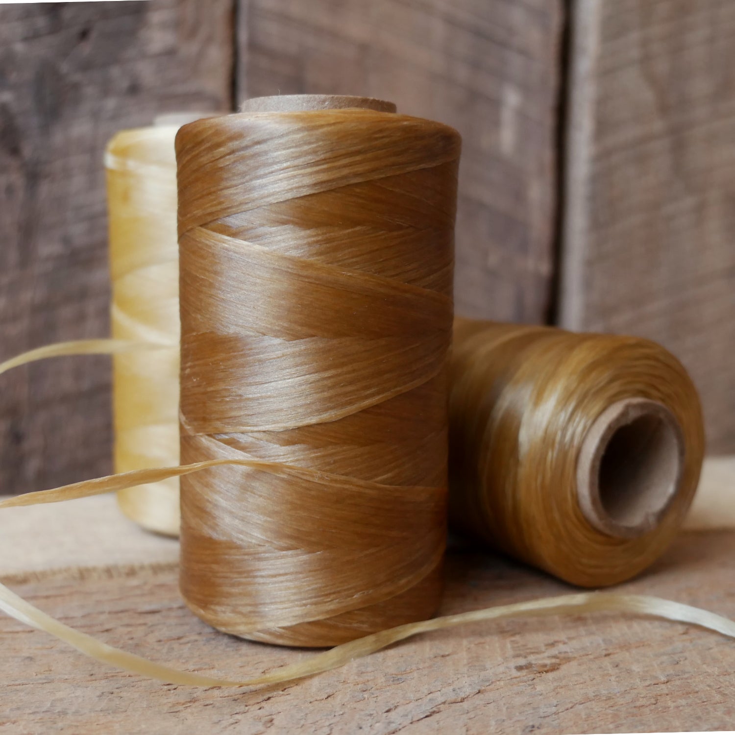 Natural Simulated Sinew Spool - 300 yards - Varied Browns