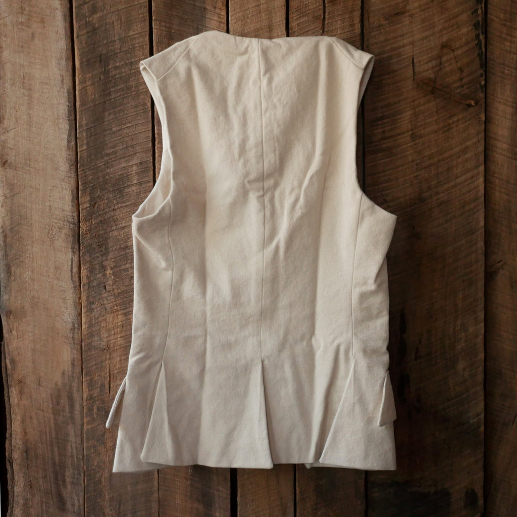 Off White Canvas Waistcoat in Small - Special Sizing