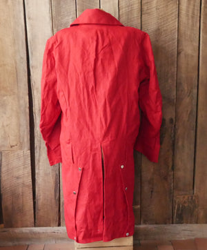 Crimson Red Linen Coat in size 48 - Second