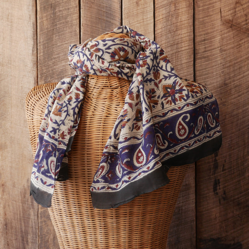 Blue-Brick Block Printed Cravat - Second