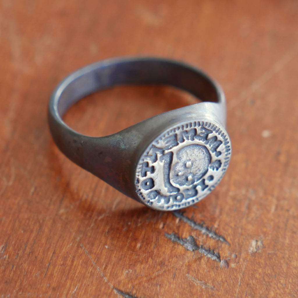 Tarnished Memento Mori Rings - Size 12