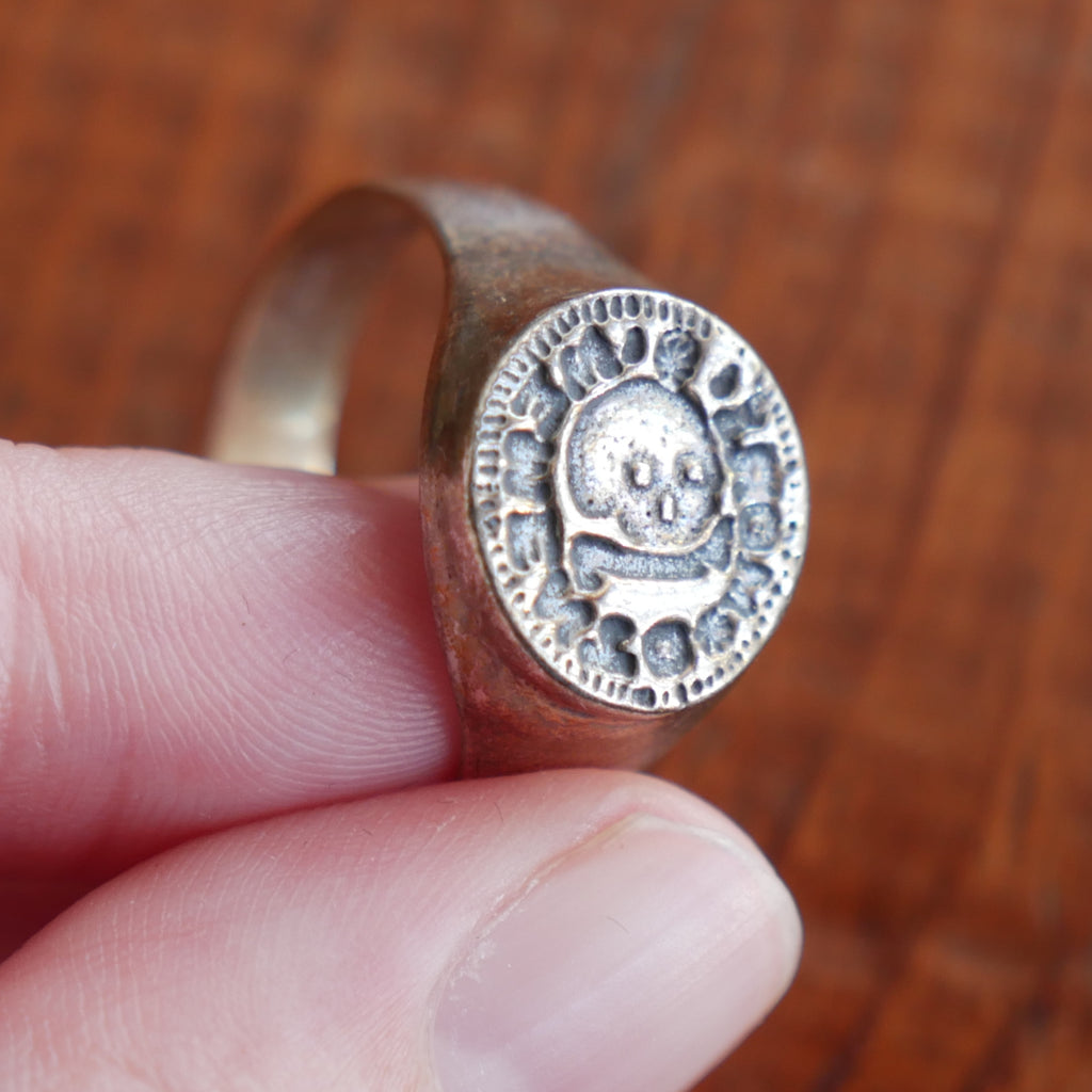 Tarnished Memento Mori Rings - Size 12