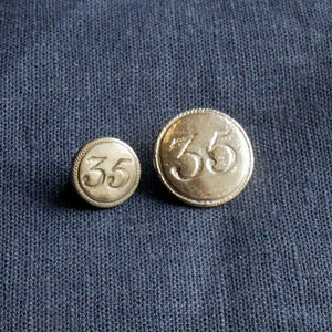 15/16" and 5/8" 35th Regiment of Foot Buttons (British) 1768-1782