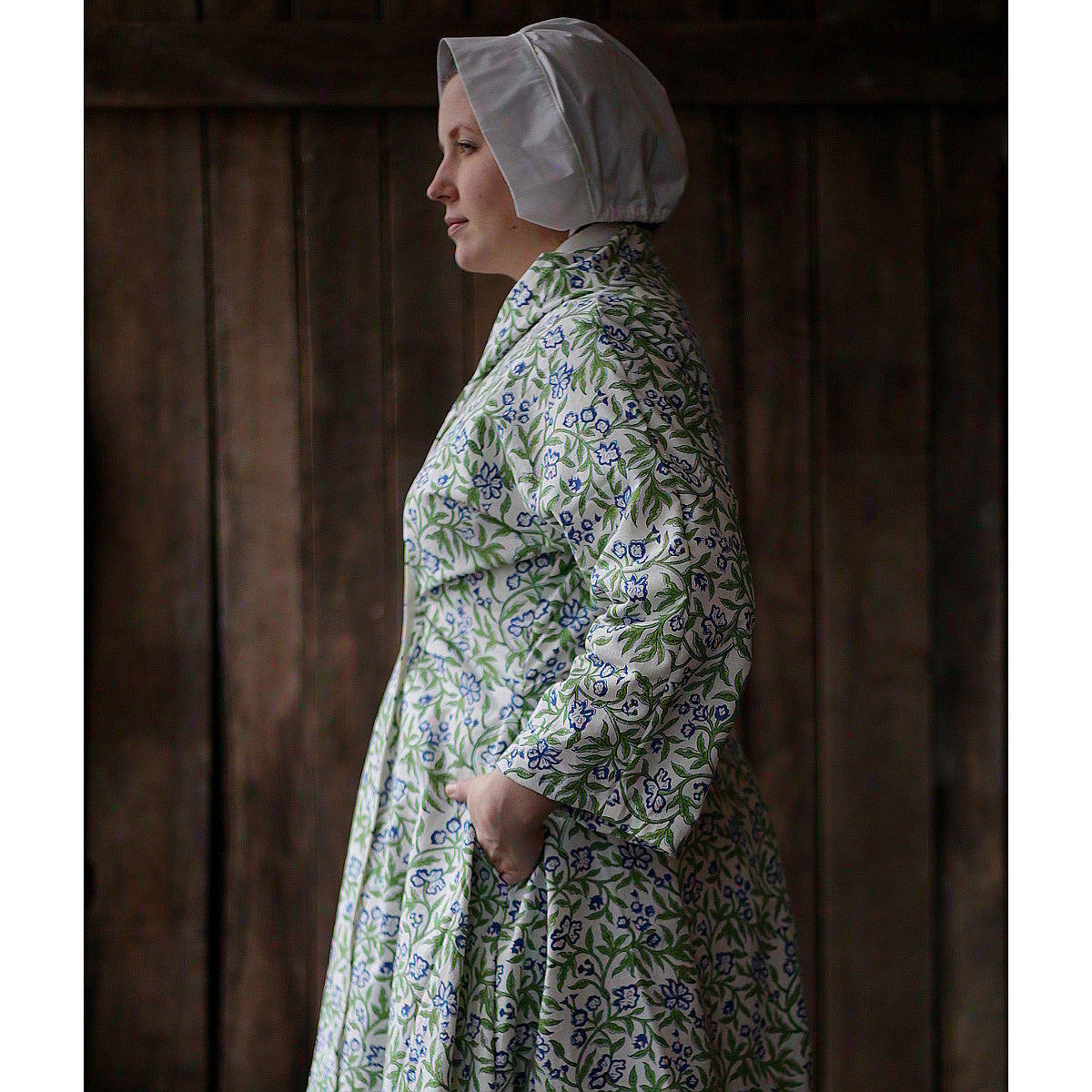 Ladies Bed Gown in Printed Cotton Townsends