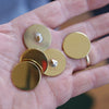 Flat Brass Buttons Large 5 Pack