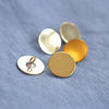 Flat Brass Buttons Large 5 Pack