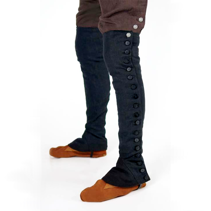 Thigh-Length Gaiters in Black