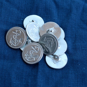 1-1/16" Marine Buttons Embellished Rim XL