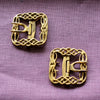 Ladies' Knotwork Shoe Buckles in Brass