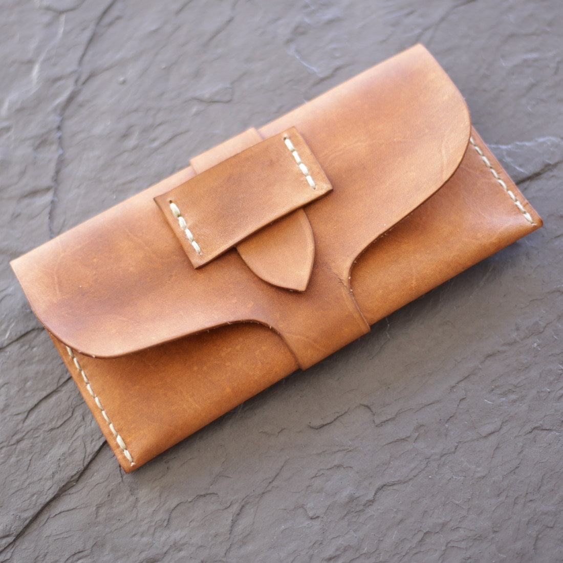 Matelassé leather wallet