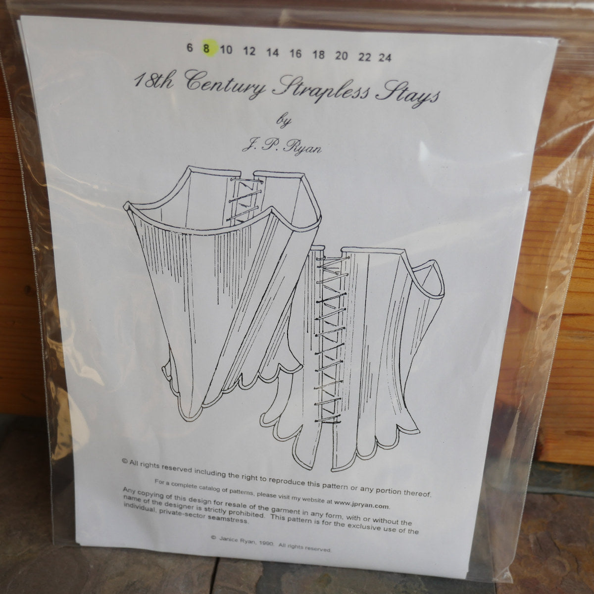 JR 18th Century Stays Pattern in Size 16 – Townsends