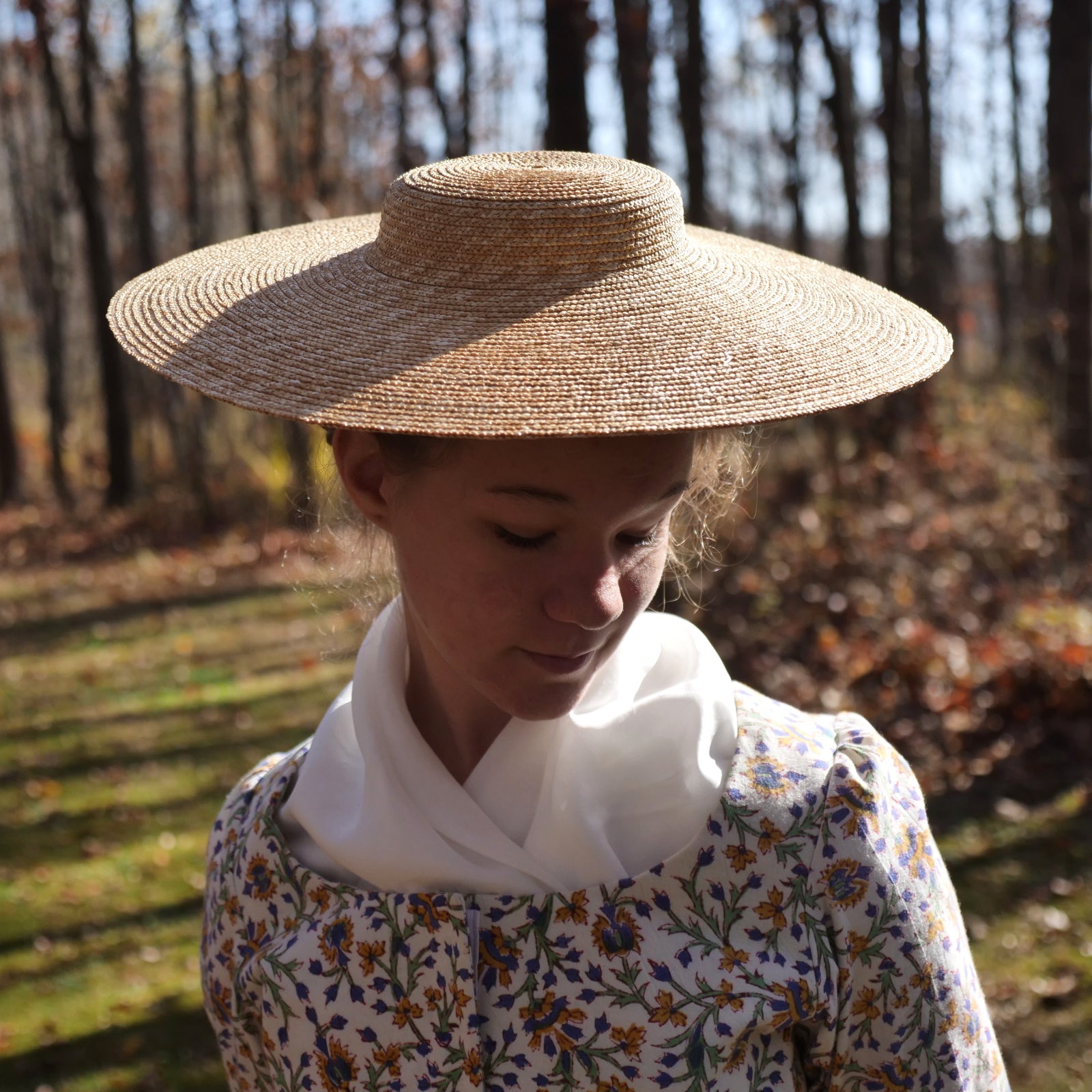 Bergere Hat 18th Century Hats Ladies Shallow Low Crown Straw Hat