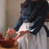 Drawstring Apron in White Muslin