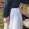 Drawstring Apron in White Muslin