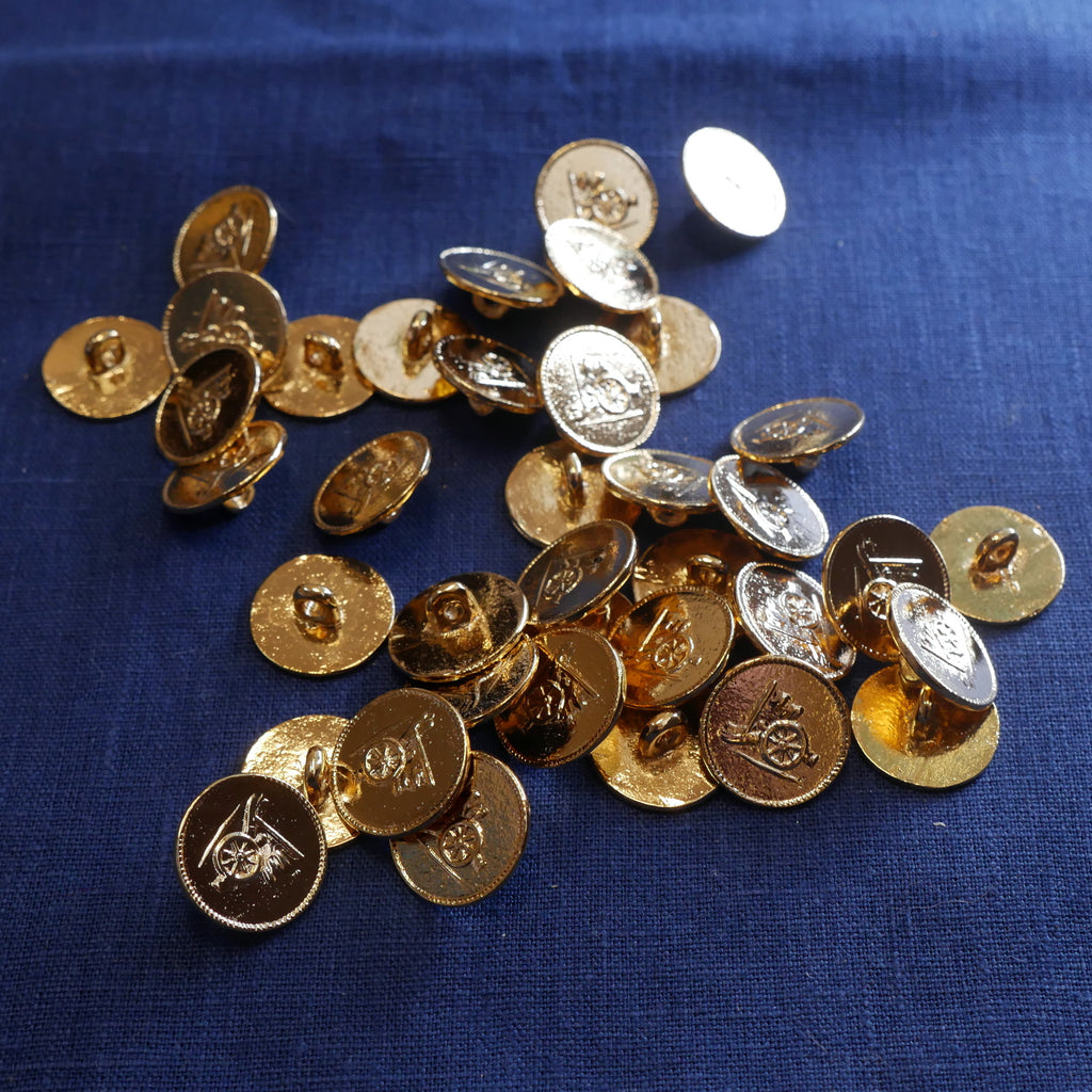 Gold Continental Artillery Button