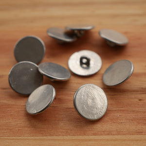 Plain Pewter Buttons Lg Pack of 10
