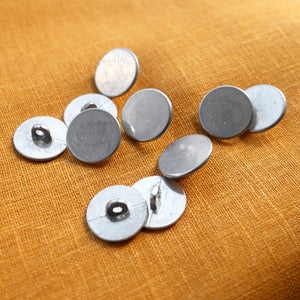 Plain Pewter Buttons Lg Pack of 10