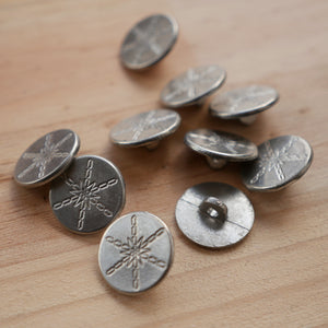 7/8" Snowflake Button