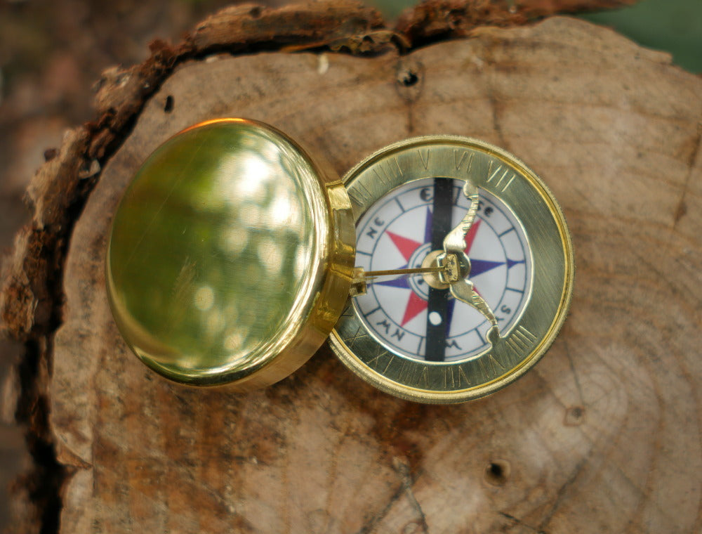 4 Sundial Compass - Solid Brass Sun Dial