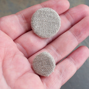 Linen Covered Buttons 5/8" or 7/8"