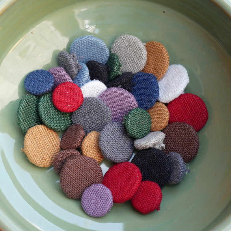 Linen Covered Buttons 5/8