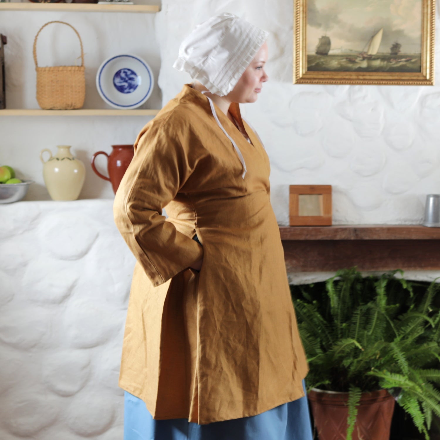 Ladies' Bed Gown in Linen – Townsends