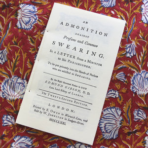 An Admonition Against Profane and Common Swearing