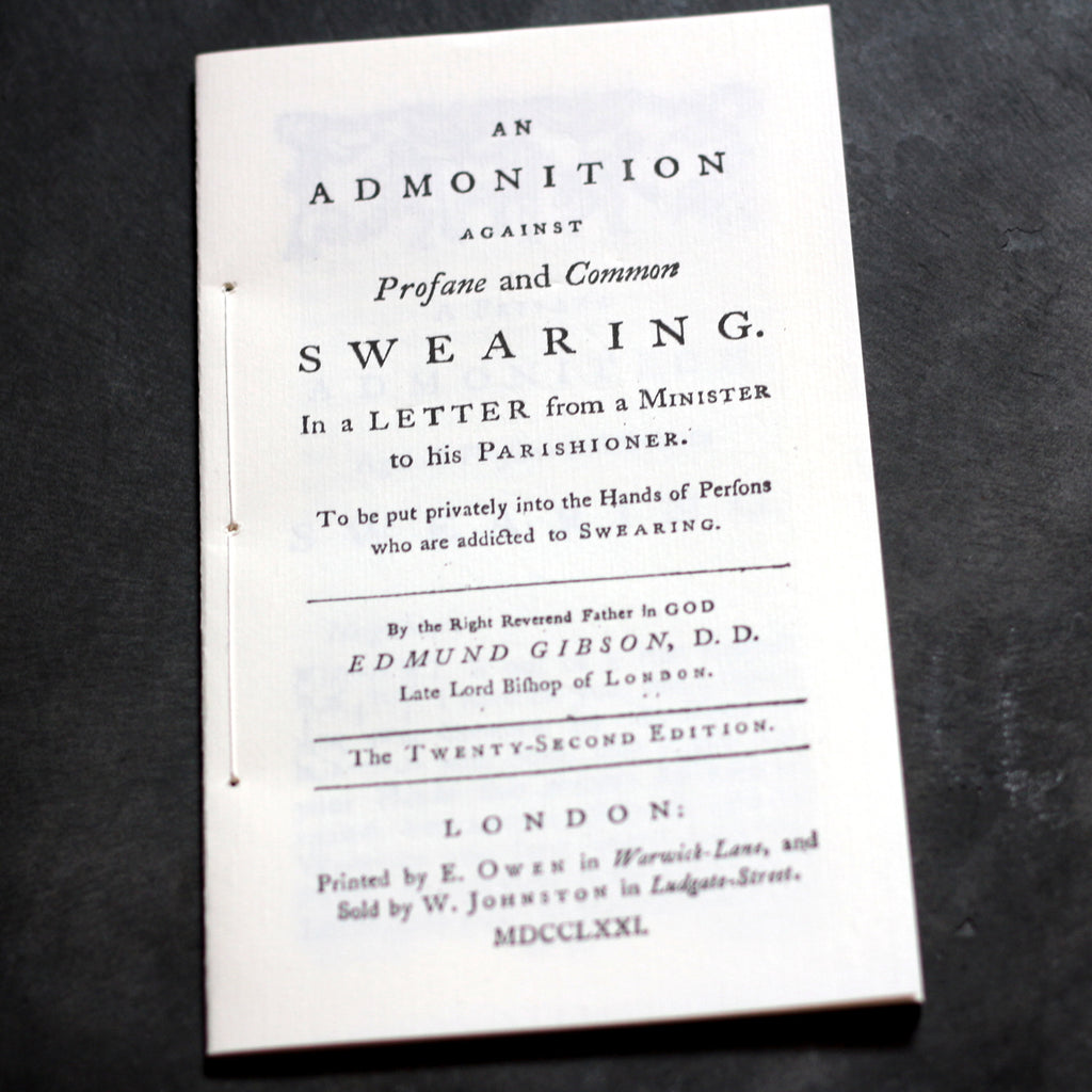 An Admonition Against Profane and Common Swearing