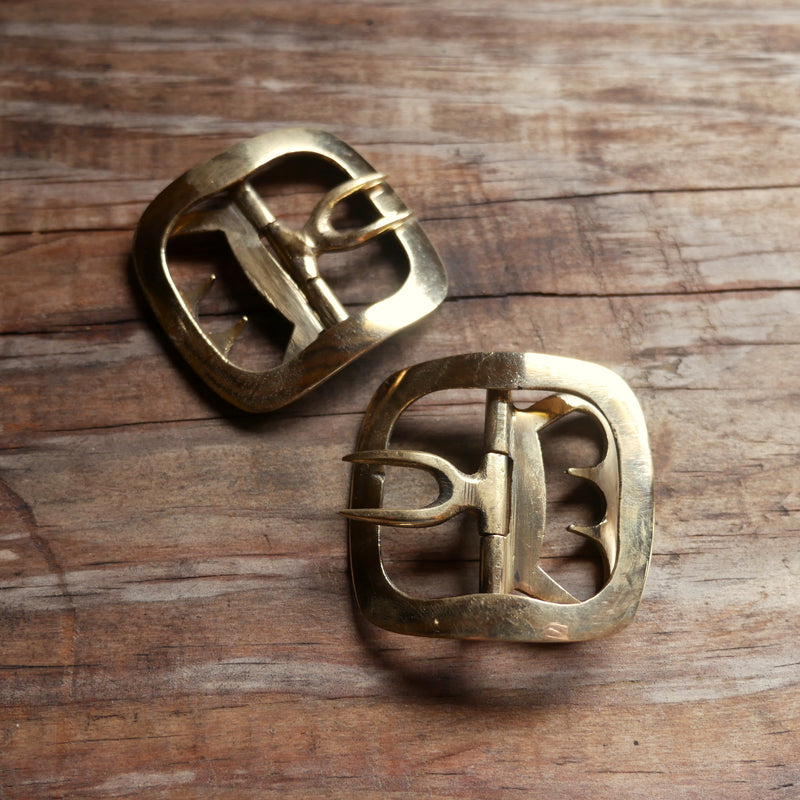 Men's Shoe Buckles Plain Brass