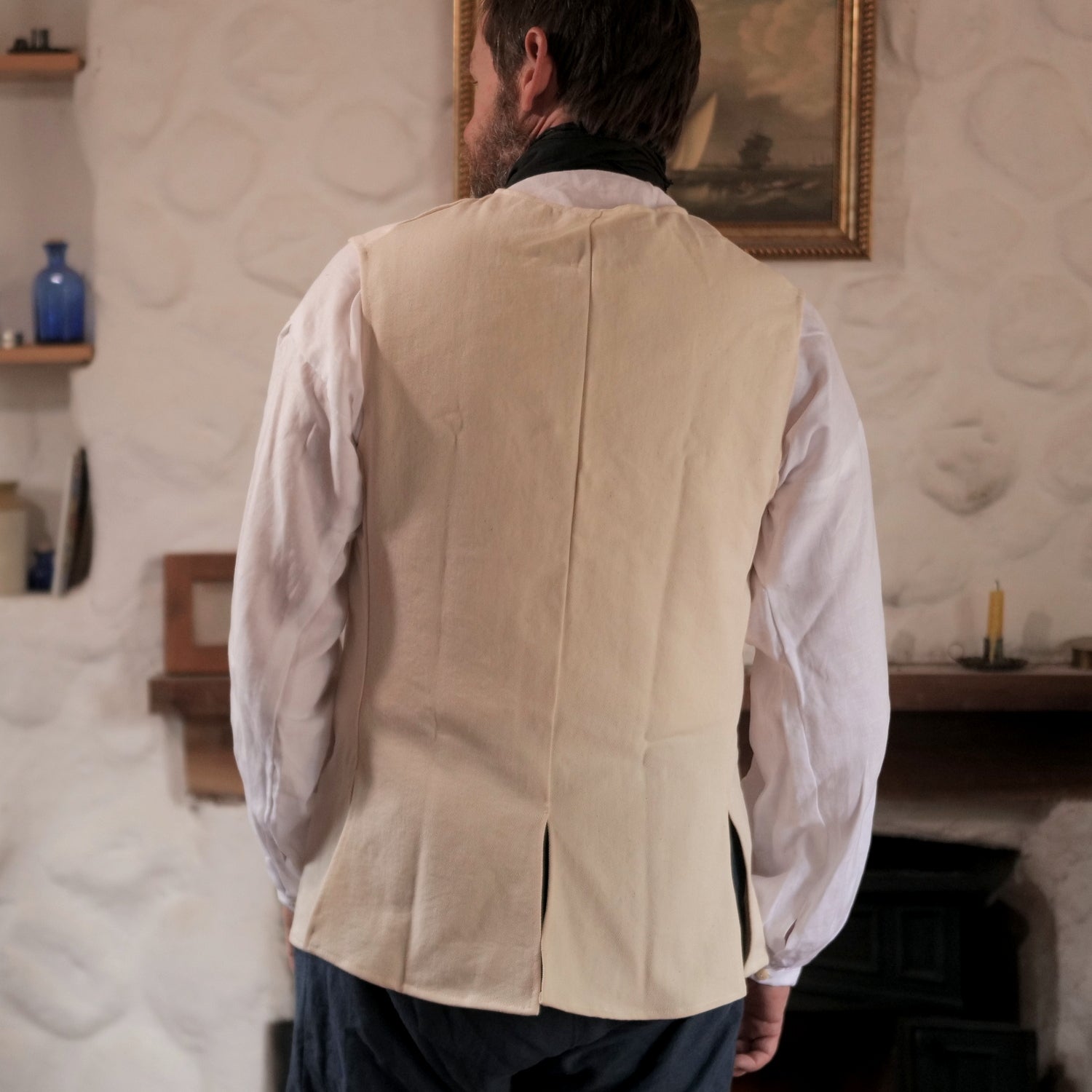 Waistcoat with collar mens top
