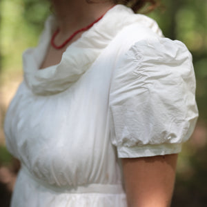 19th Century Empire Dress in Solid Cotton Townsends 19th Century Empire Dress in Solid Cotton Townsends