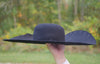 Black Heavy Wool Felt Hat Blank (Unlined)