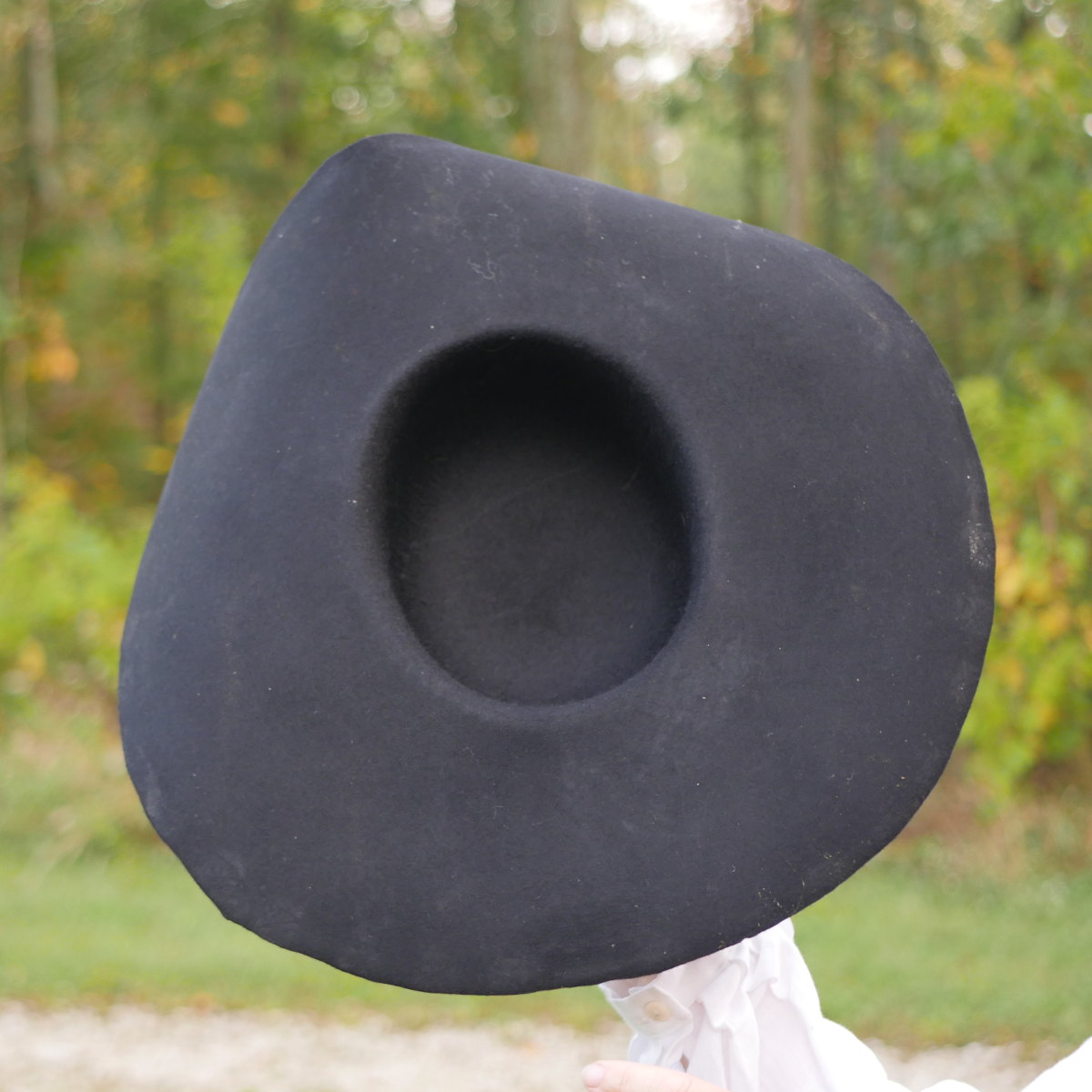 Black Heavy Wool Felt Hat Blank Unlined