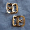 Ladies' Plain Shoe Buckles in Brass